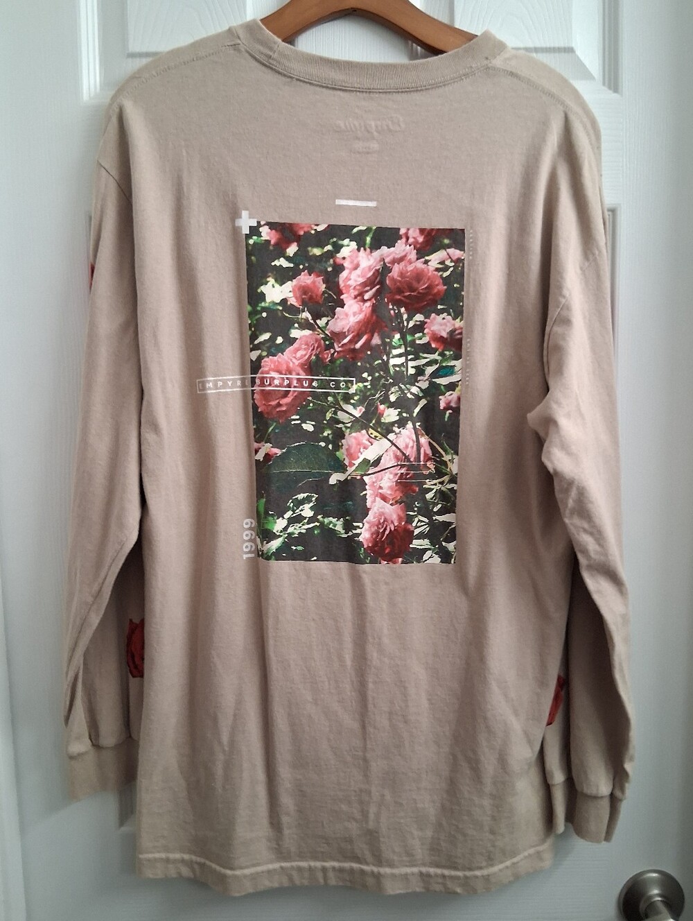 Mens Empyre Rose Graphic Long Sleeve T Shirt Large